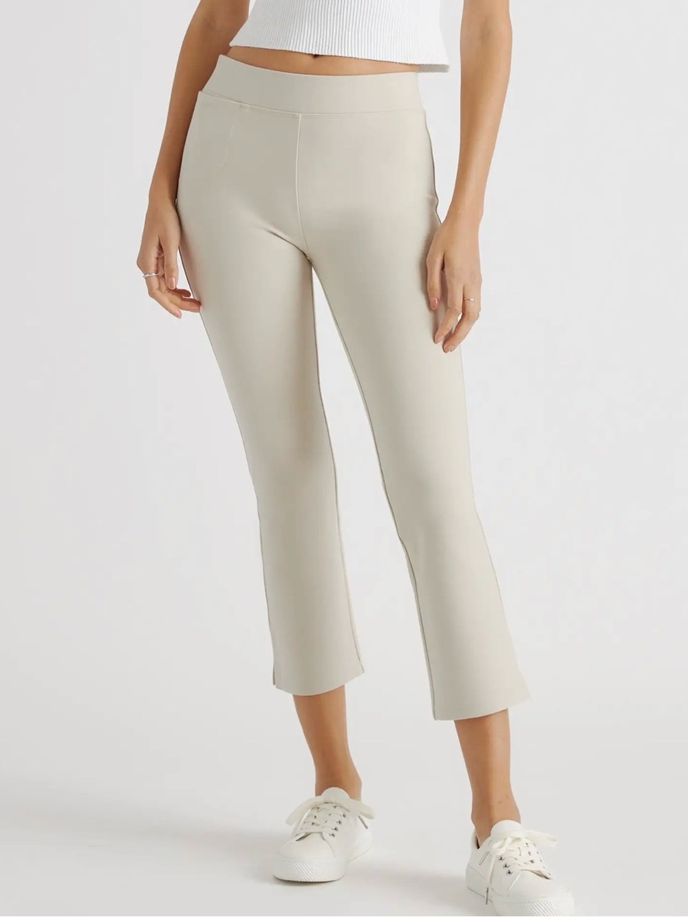 Quince Ultra Stretch Ponte Kick Flare Pants, Size XL
